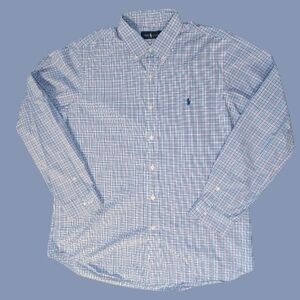 EUC Ralph Lauren Polo Multicolor Plaid Button Down Shirt Size XL 100% Cotton